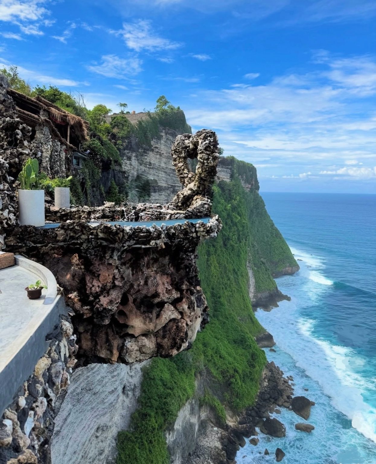 Uluwatu cliff and ocean view