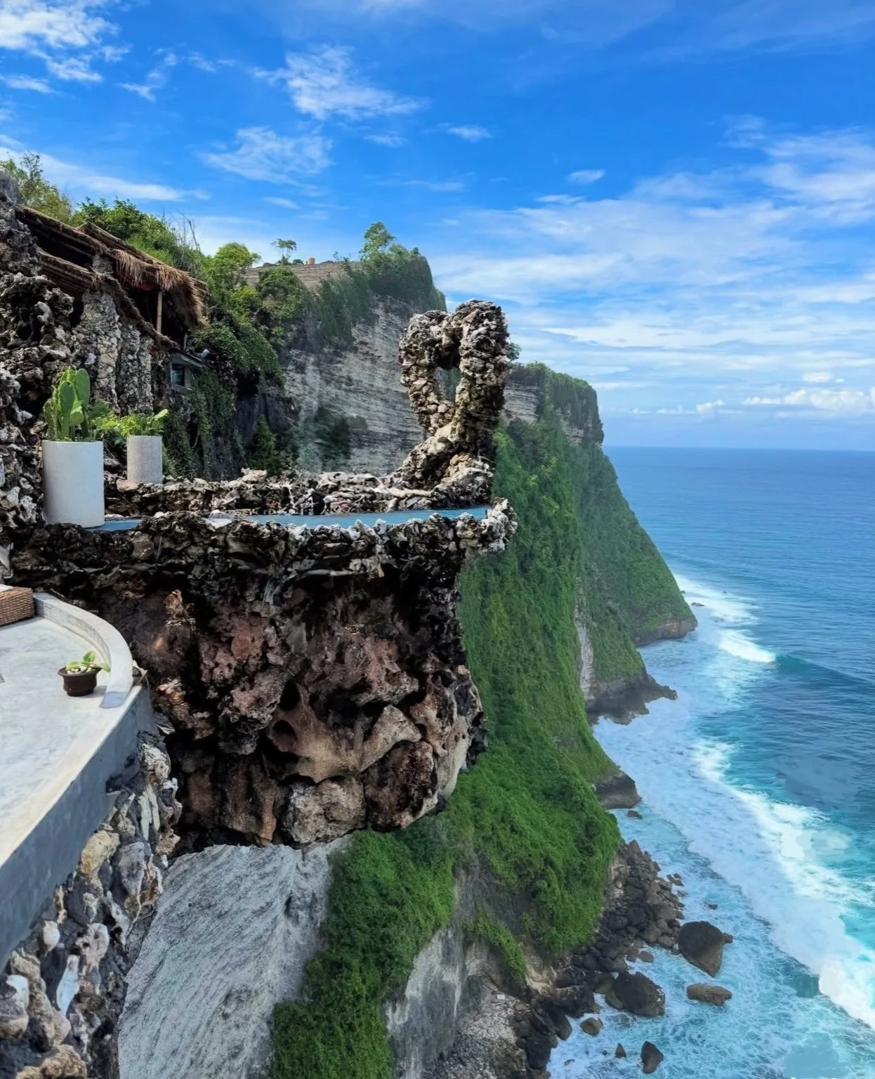 Uluwatu cliff and ocean view